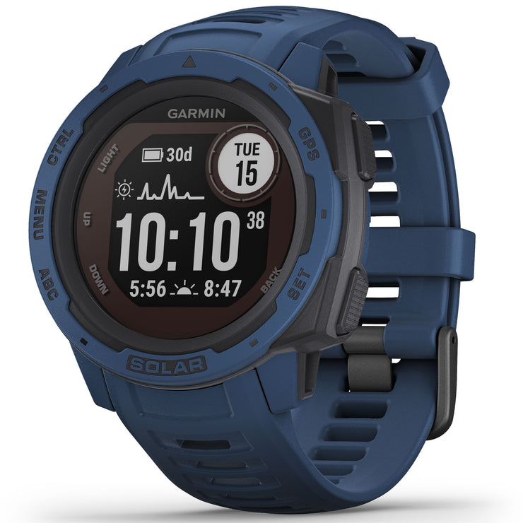Garmin Instinct Solar GPS Smartwatch Tidal Blue