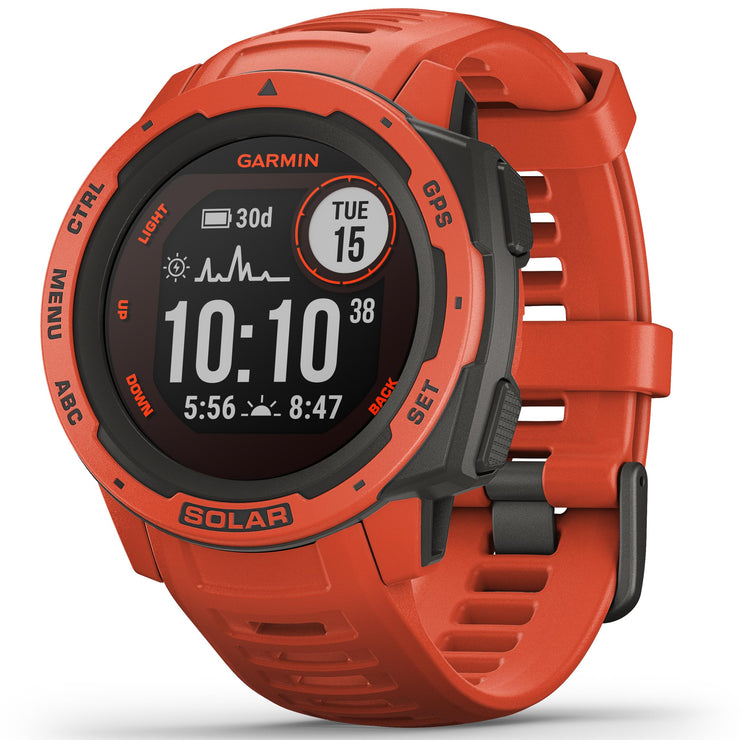 Garmin Instinct Solar GPS Smartwatch Flame Red