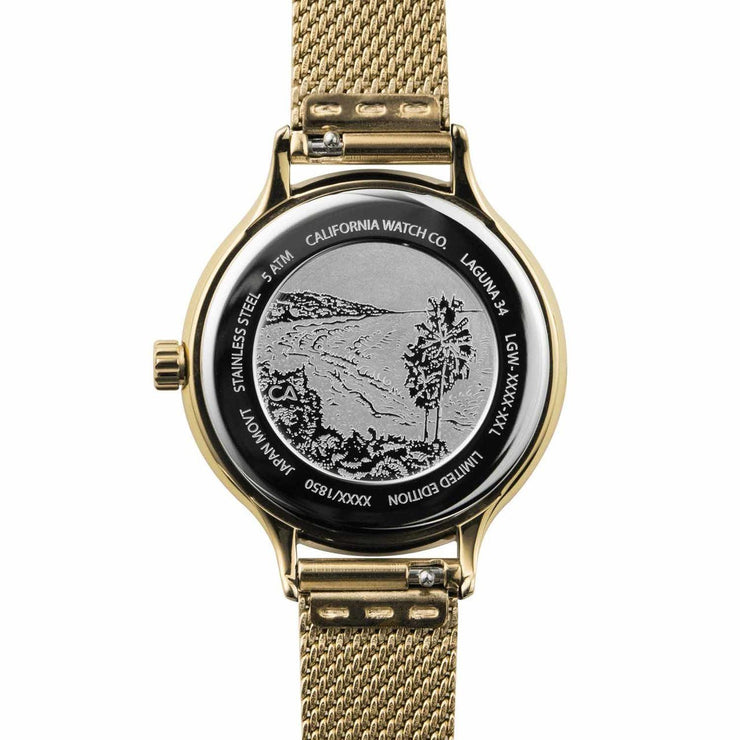 California Watch Co. Laguna 34 Mesh All Gold