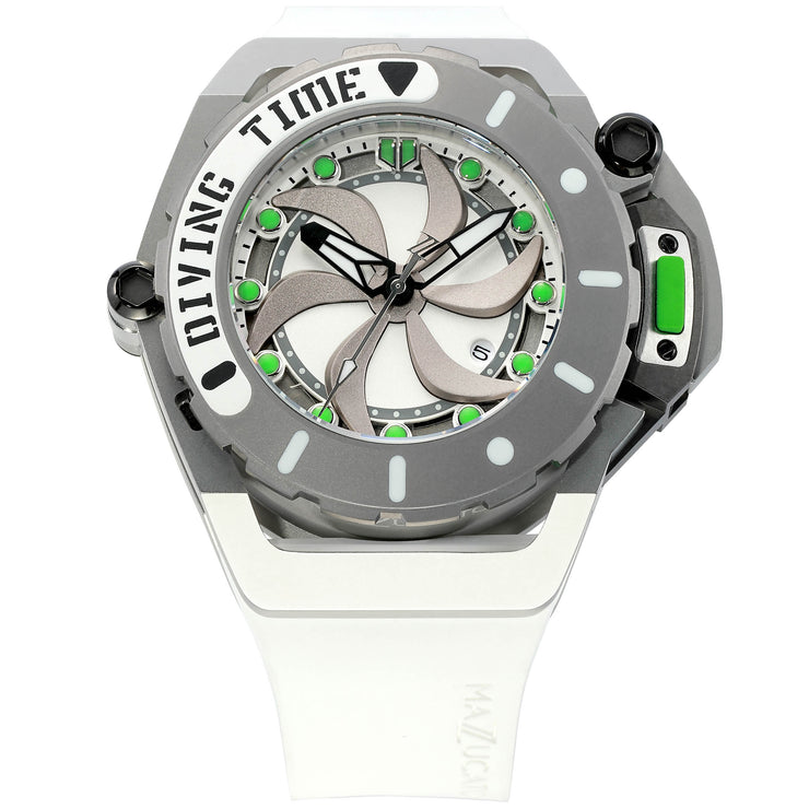 Mazzucato RIM Reversible Automatic Scuba White Green | Watches.com