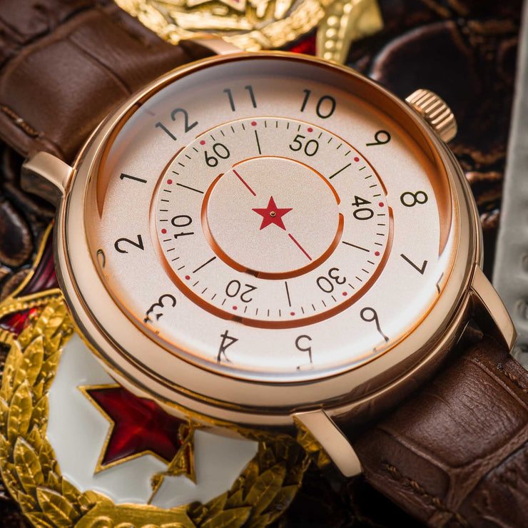 CCCP Aleksandrov Automatic Rose Gold Brown lifestyle
