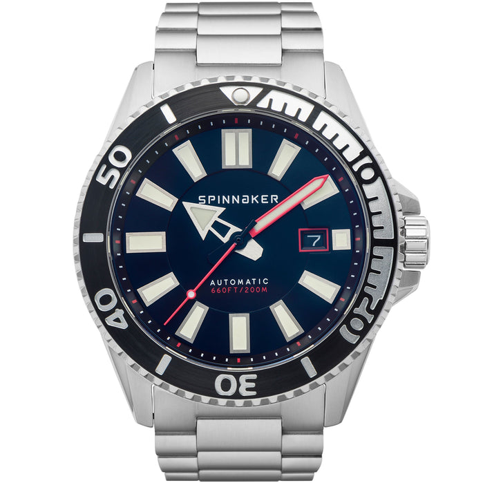 Spinnaker Amalfi Automatic Silver Black angled shot picture