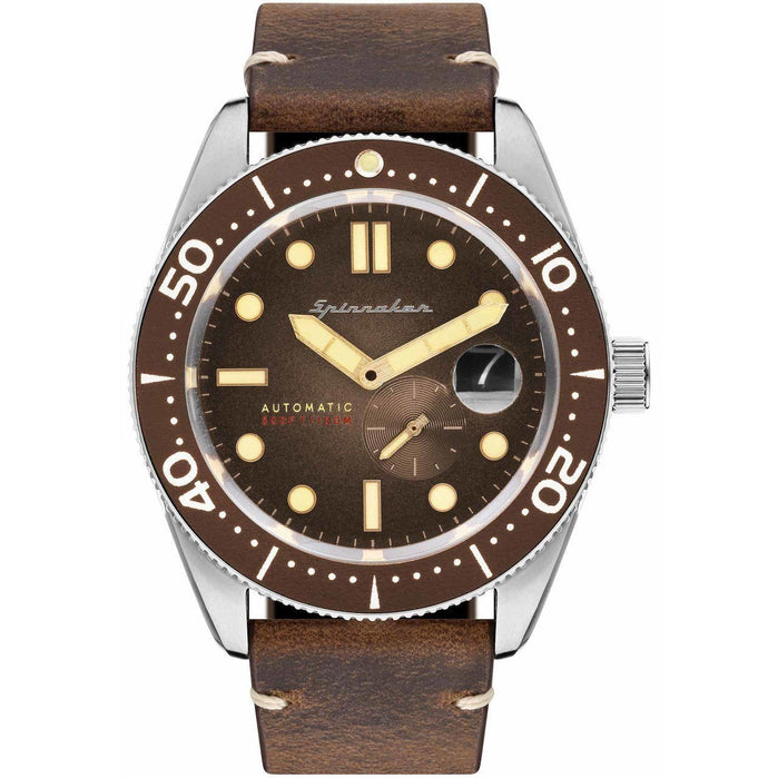 Spinnaker Croft Automatic Brown angled shot picture