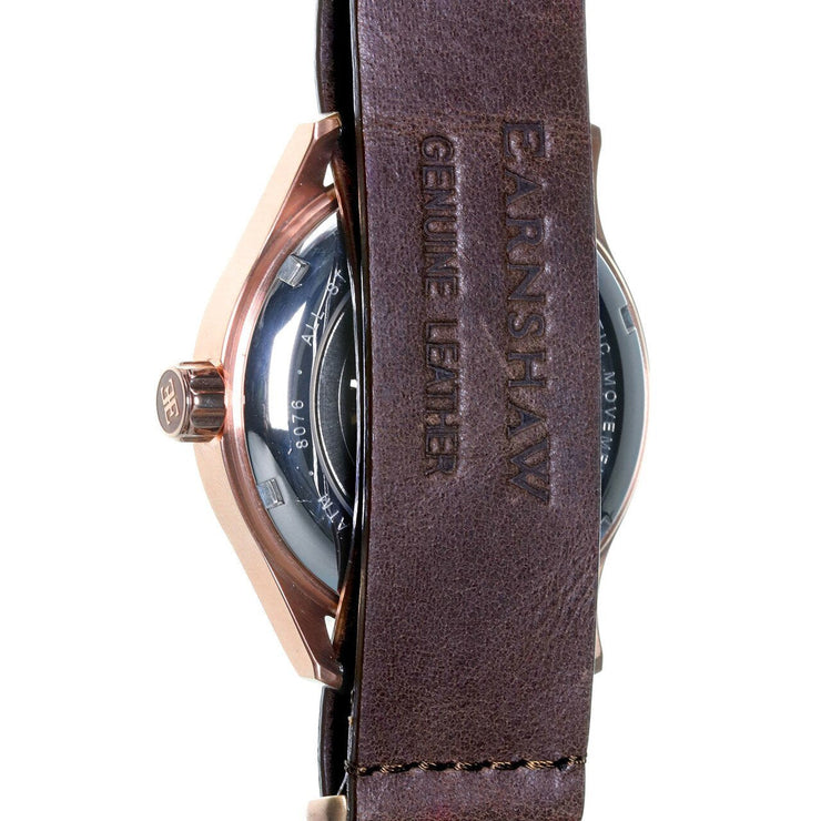 Thomas Earnshaw Beagle Automatic Woolwich Edition Rose Gold Brown