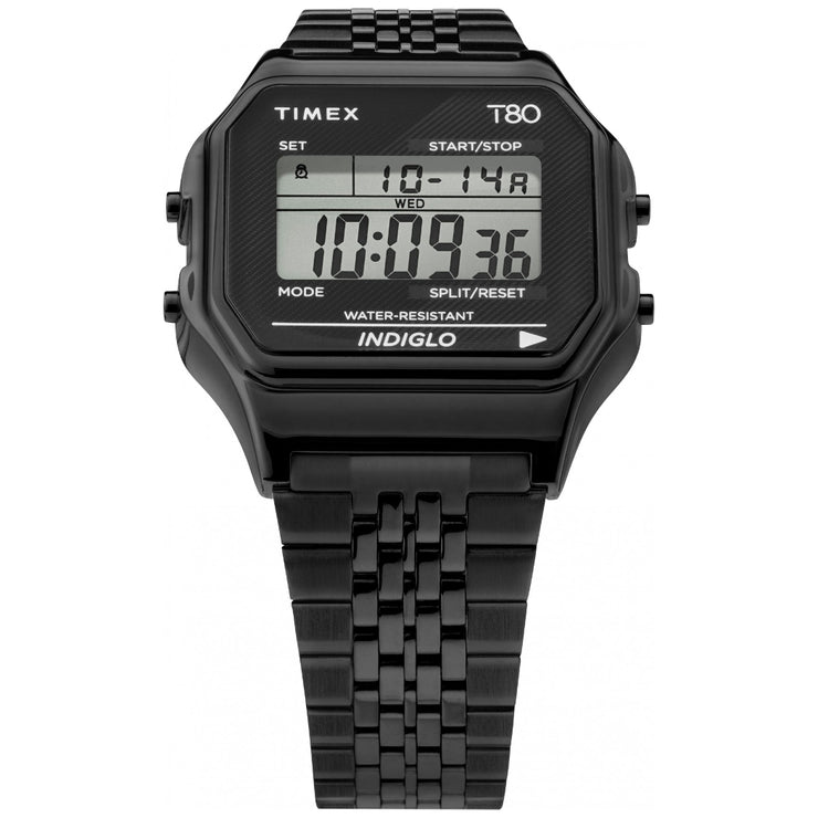 Timex T80 Digital Black SS
