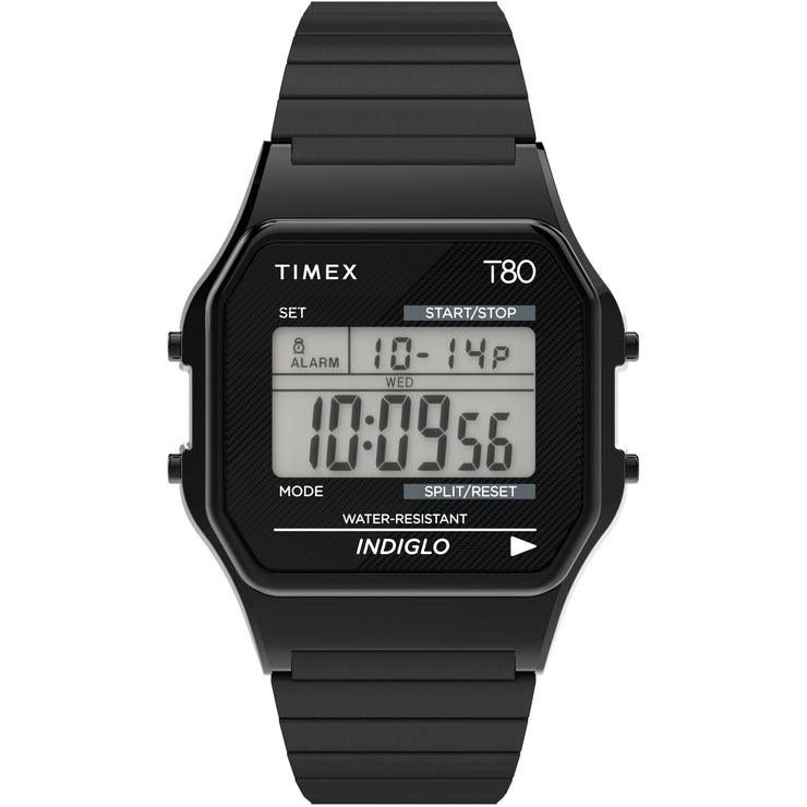 Timex T80 Digital Black SS Expansion Band