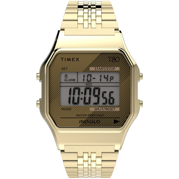Timex T80 Digital Gold SS