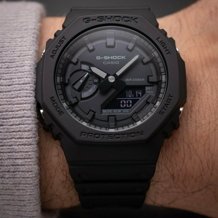 G-Shock GA2100 G-Carbon Ana-Digi Blackout Watches.com