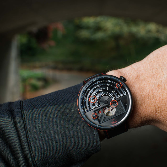Xeric Halograph II Automatic Blood Moon Limited Edition angled shot picture
