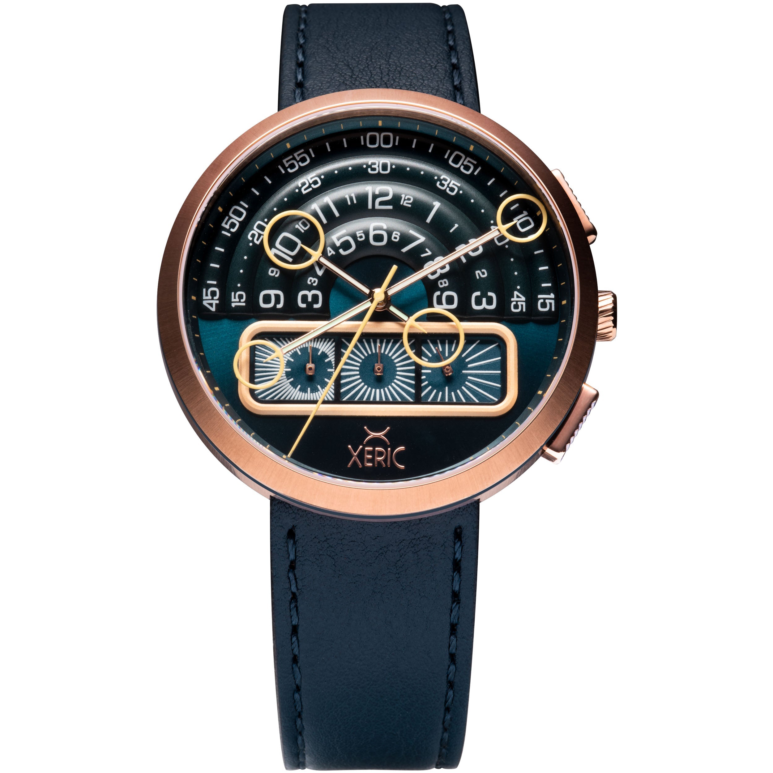 Xeric Halograph II Chrono Rose Gold Indigo | Xeric.com – Watches.com