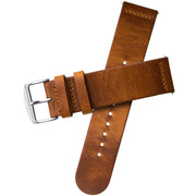 Xeric 22mm American Horween Tan Leather Silver Buckle