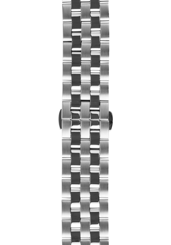 Xeric 22mm Polished 5-link Stainless Steel Strap angled shot picture