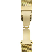 Xeric 22mm Gold PVD Mesh Bracelet with Deployant Clasp