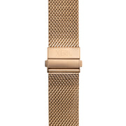 Xeric 20mm Rose Gold PVD Mesh Bracelet with Deployant Clasp