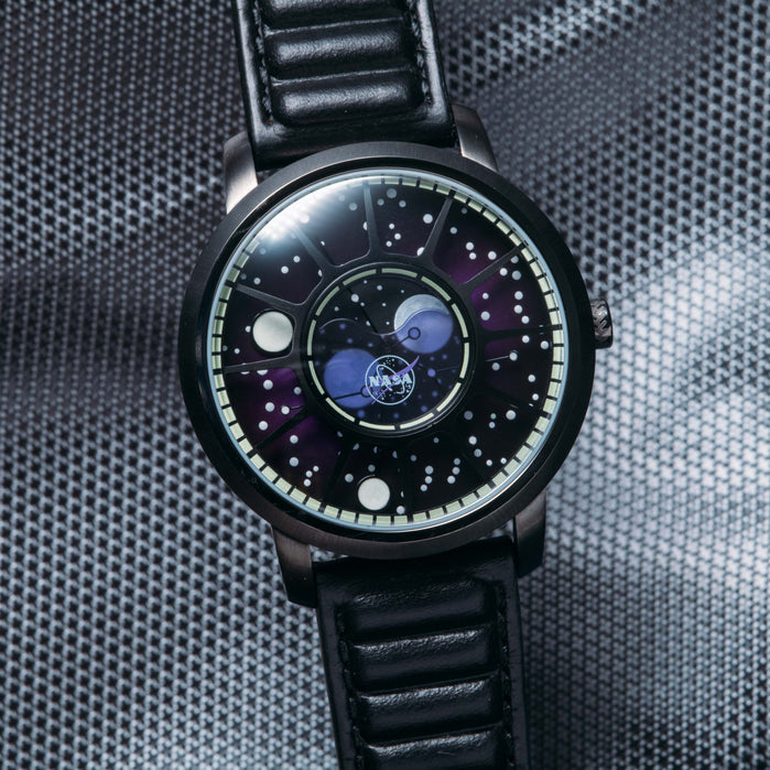 Xeric NASA Apollo 15 American Moonphase Deep Space Purple angled shot picture