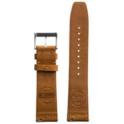 Xeric 20mm Ribbed Horween Leather Tan Strap Silver Buckle
