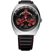 Xeric Scrambler Automatic Wandering Hour Silver Black Red