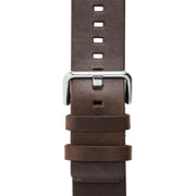 Xeric 24mm American Horween Brown/Silver Leather Strap