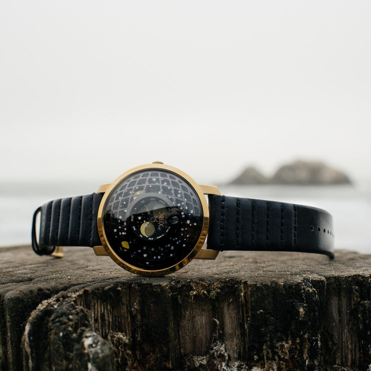 Xeric Trappist-1 American Moonphase Gold Black